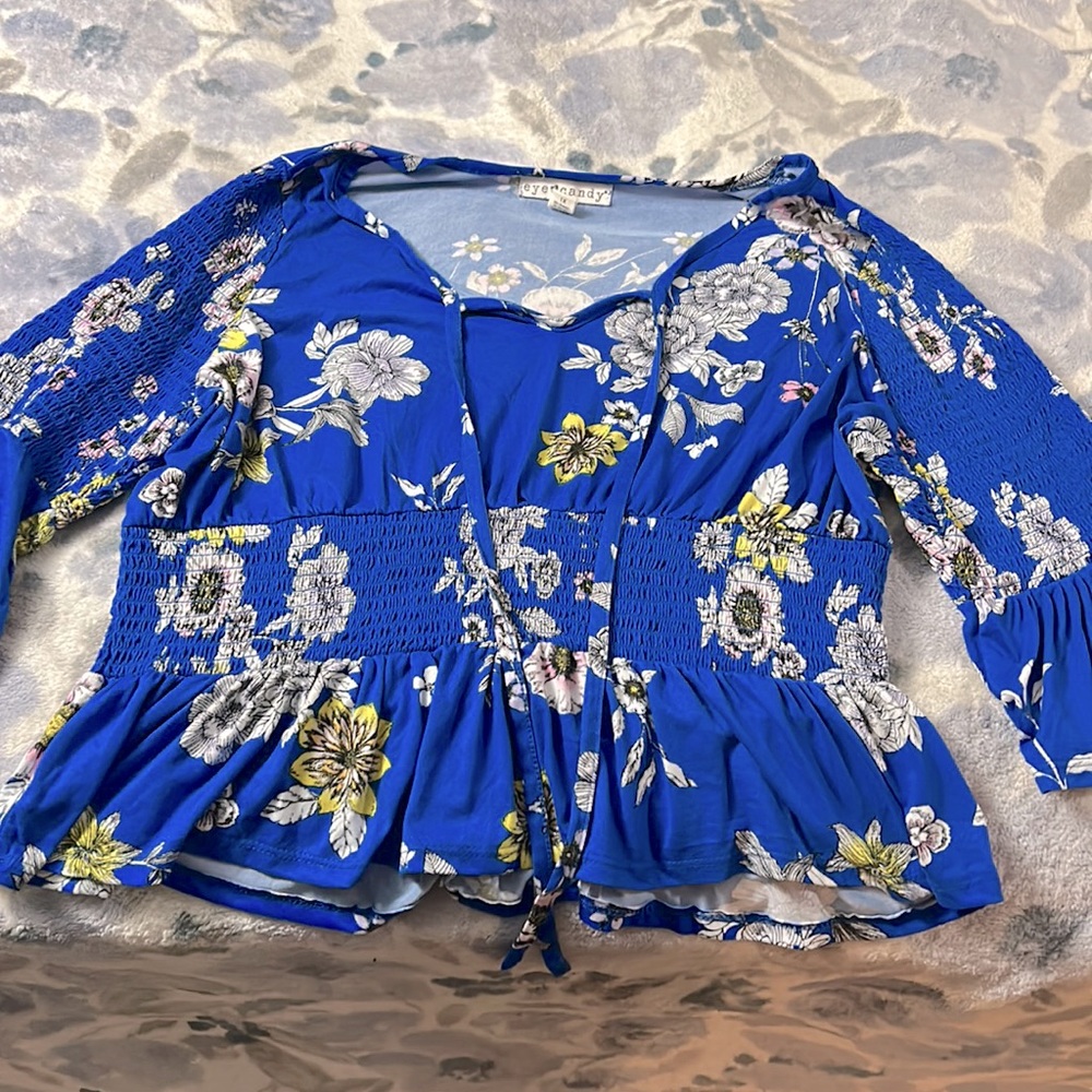 Royal blue blouse
